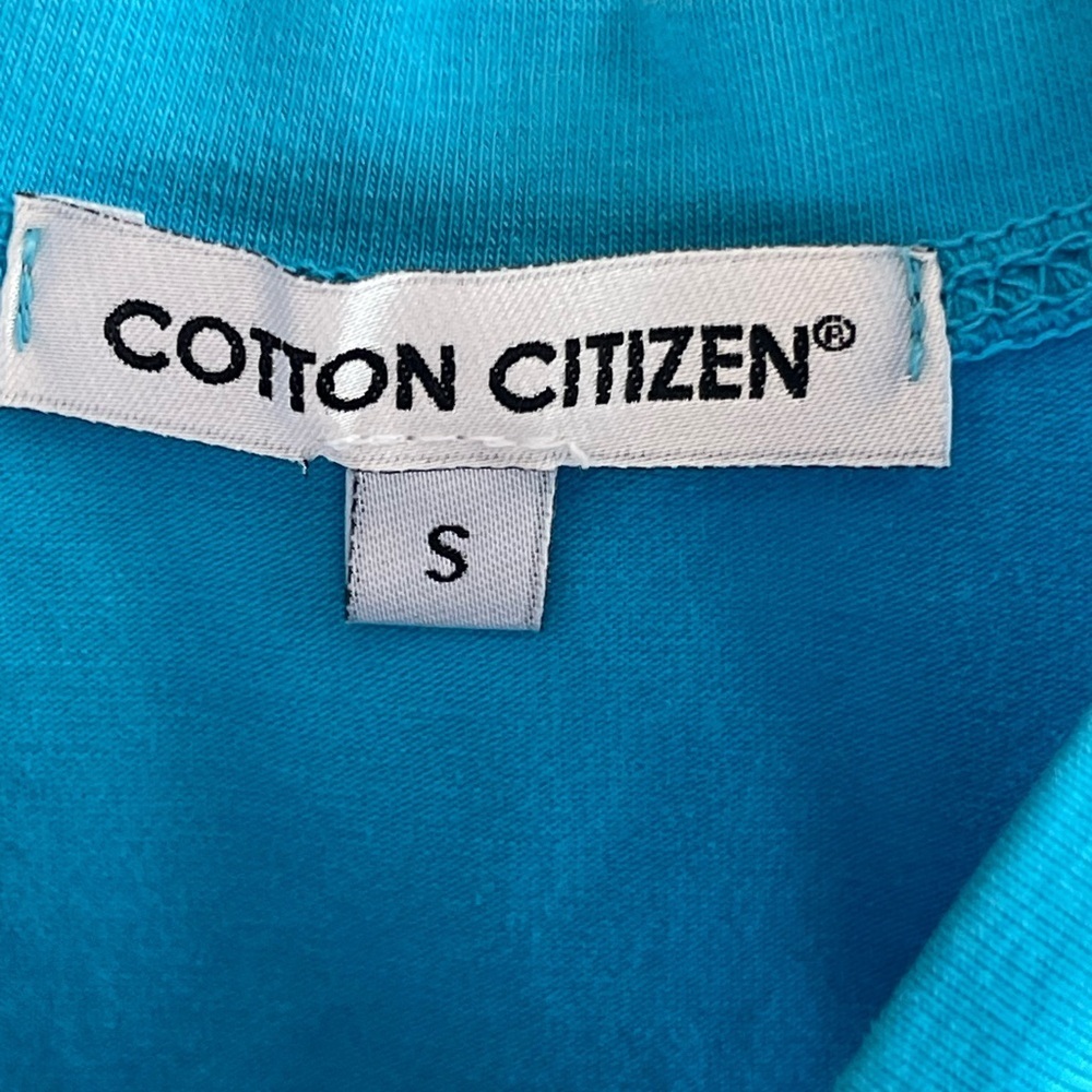 NWT COTTON CITIZEN Turquoise Lapis Blue Brisbane Tank Bodysuit 100% Cotton - Picture 2 of 10